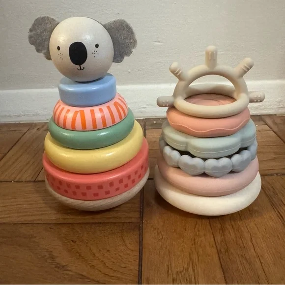 Baby Ring Stacker Toy for nursery x2