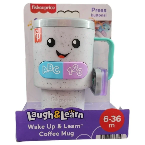 Fisher-Price Laugh & Learn Wake Up & Learn Coffee Mug Baby Toddler Toy