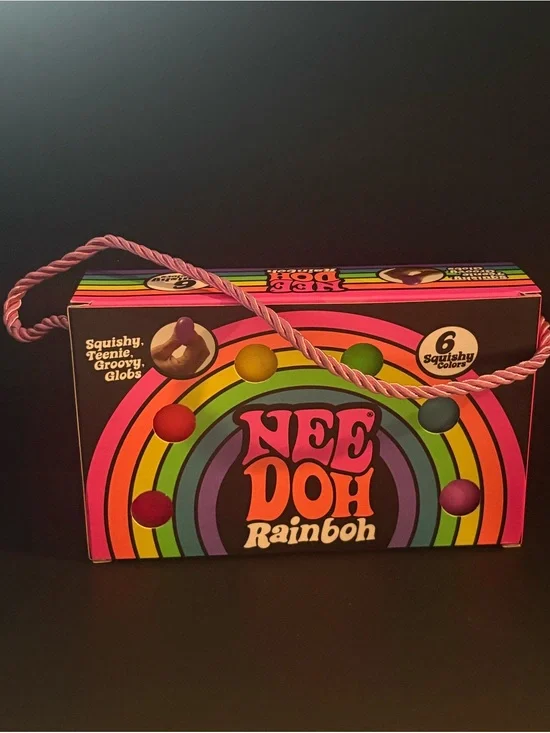 NeeDoh Rainbow Squishy Teenie Groovy Globs 6 pack Set - New