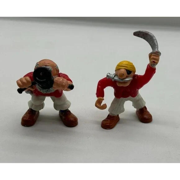 Vintage 1994 Fisher Price Great Adventures Pirate Ship Action Figures Lot Of 4