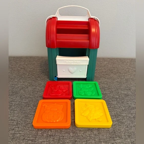 Fisher-Price Vintage 1989 Sort ‘n Stack Mailbox MISSING 1 LETTER MINOR DAMAGE