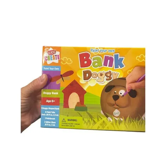 Paint your own bank doggie dog version ages 8 up sealed and unopened super cute