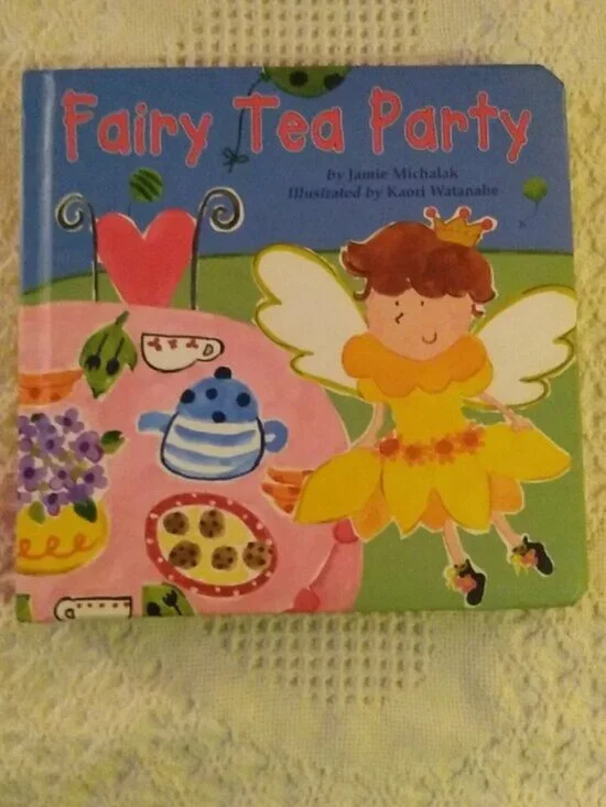 4/$20 Fairy Tea Party Children's Padded Board Book about Colors Jamie Michalak