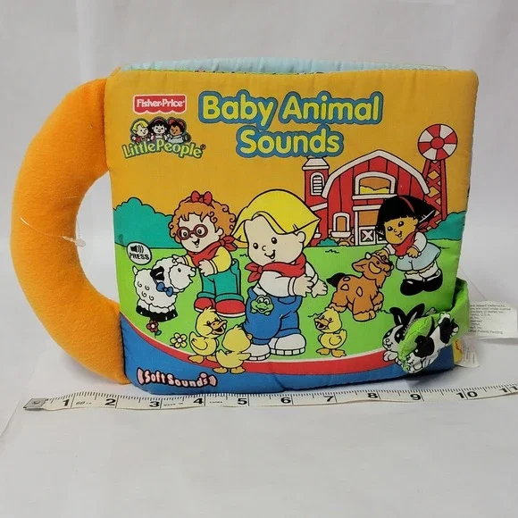 Fisher Price Little People Baby‎ Animal Sounds Soft Book Interactive Play Learn