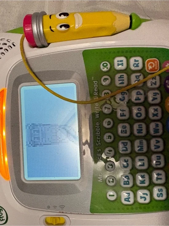 Educational Scribble & Write LCD Learning Tablet with Green Pencil Stylus
