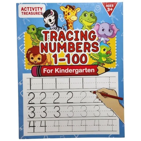 Tracing Numbers 1-100 For Kindergarten Workbook Activity Book Paperback Practice