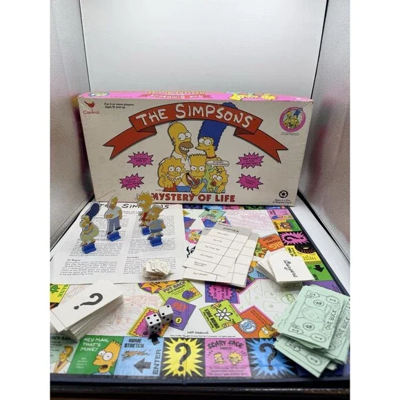 The Simpsons Mystery Of Life Board Game By Cardinal Vintage 1990 Complete