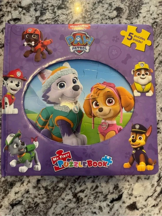 Paw Patrol My First Puzzle Book – 5 Built-In Jigsaw Puzzles | Hardcover