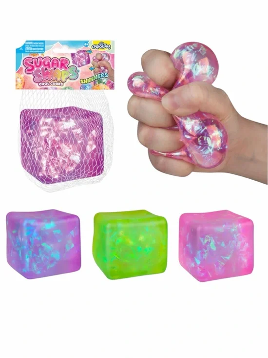 Sugar Swaps Cool Cubes Shimmers Squishy Sensory Toy Cube