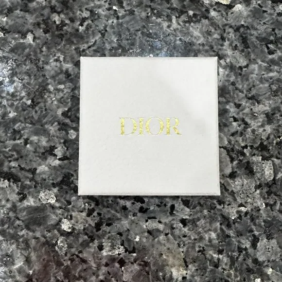 Dior Small White Jewelry Gift Empty Box + Silver Dior Star 