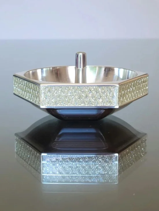 NIB Waterford Lismore Diamond Silver Ring Holder