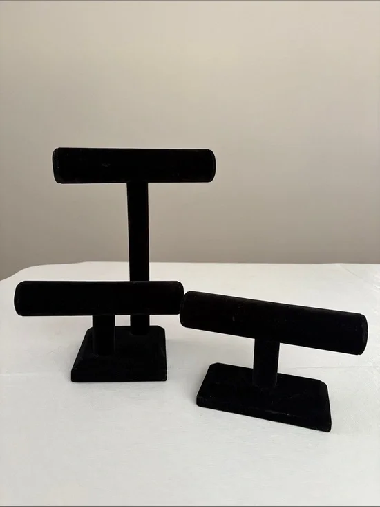 Black Velvet Jewelry T-Bar Displays