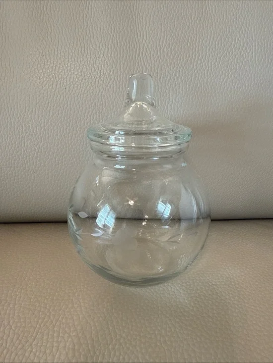 Clear Glass Decorative Jar with Lid