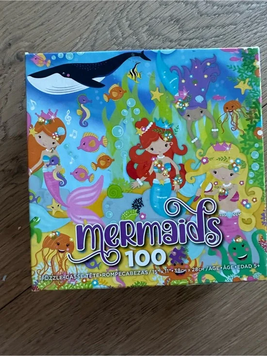 Mermaids 100-Piece Kids Puzzle - Colorful Mermaid Scene