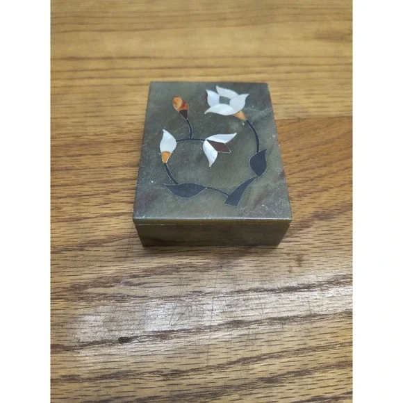 Marble Ring Jewelry Box Floral‎ Design Made in India