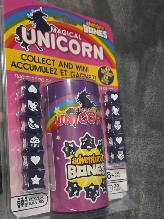 Magical Unicorn Adventures Bones Collect And Win Game 2-8 Players 8yrs+