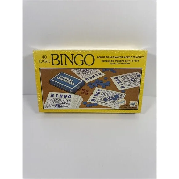 BINGO Classic Game 1991 Golden 40 Card  #4709-6 New Sealed Vintage