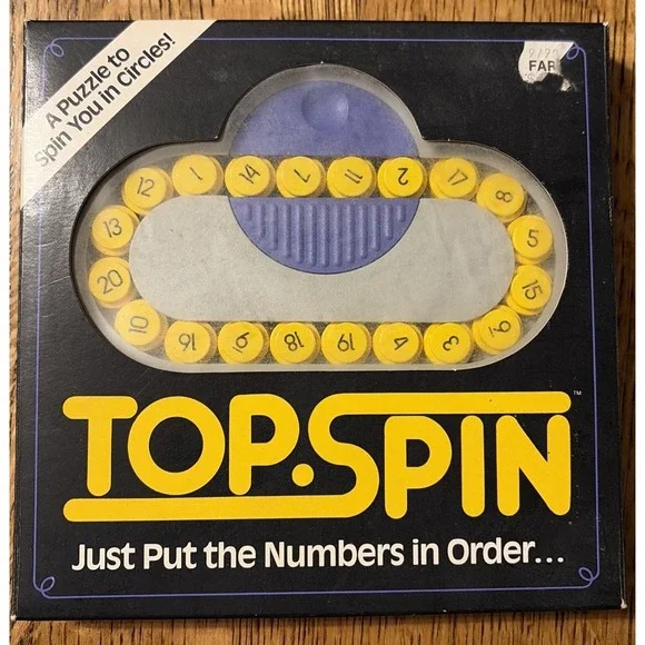 Vintage 1989 Top Spin Puzzle  Numbers Game Toy Binary Arts USA New‎ Open Box