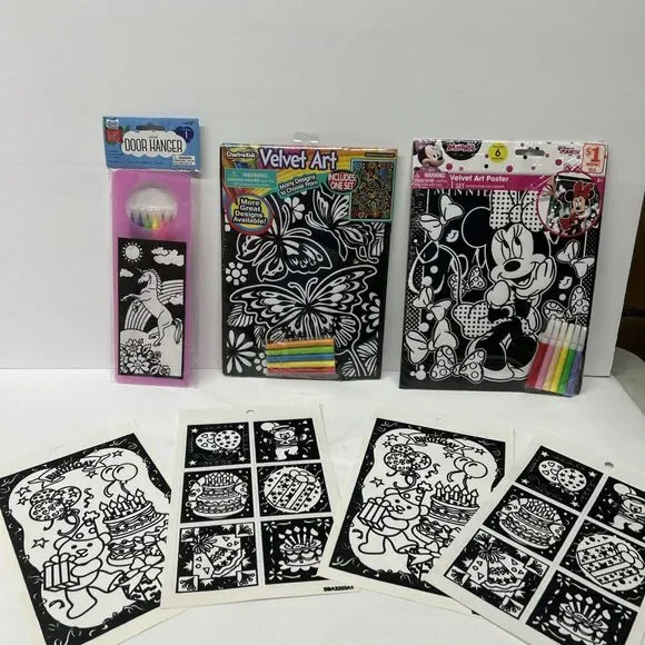 Kids Velvet Art Lot