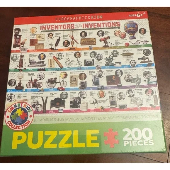 NEW Inventors and‎ Their Inventions 200 Piece Jigsaw Eurographics Puzzle