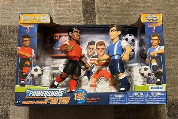 PowerShots Double-Strike Mini Soccer Game Set w/ 4 Figures & 2 Goals New
