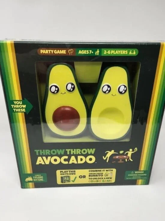 Exploding Kittens Throw Throw Avocado Card Game With Flight Suit Ages 7  pickup