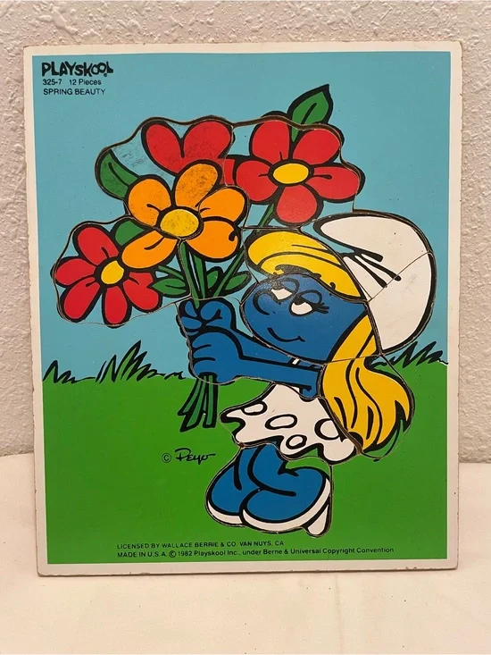 Playskool Smurfette Spring Beauty Puzzle - Blue & Yellow
