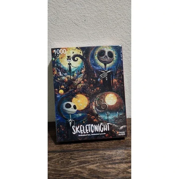Skeletonight 1000 Piece Jigsaw Puzzle Halloween Skeleton Taozi & Lizhi New