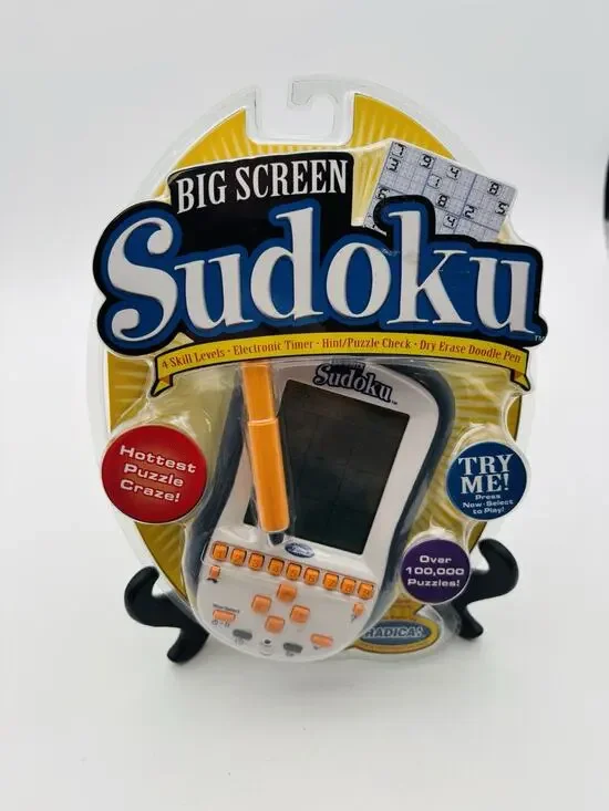 Radica Big Screen Sudoku Handheld Electronic Game Brand New Factory Sealed 2005