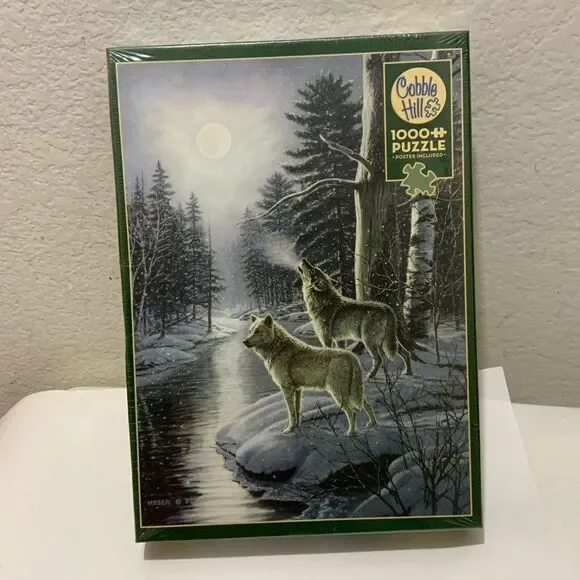 Cobble Hill Wolves by Moonlight 1000 Piece Puzzle new in box