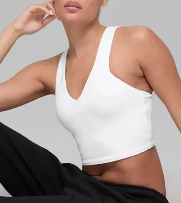 Alo Airbrush Real Bra Tank Top White Small