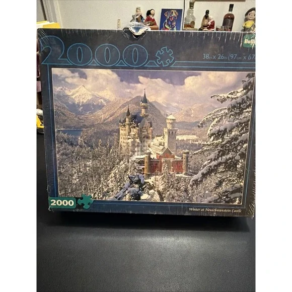 Buffalo Games 2000 Piece Jigsaw Puzzle Winter at Neuschwanstein Castle - Sealed!