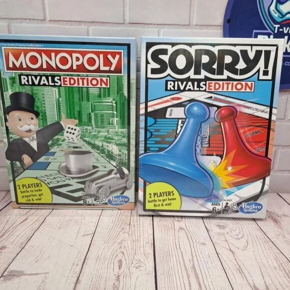 Monopoly & Sorry Rivals‎ Edition Lot Of 2 Sealed Board Games