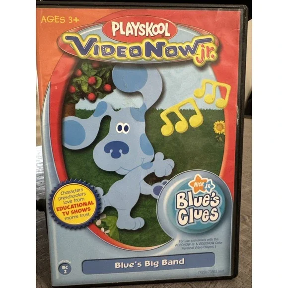 VideoNow Jr. Blue's Clues Playskool PVD - Nick‎ Jr. Blue's Big Band 2004 VTG