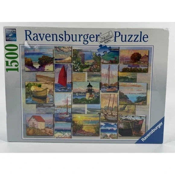 Ravensburger Coastal Collage Sealed 1500 Pc Puzzle‎ - NEW