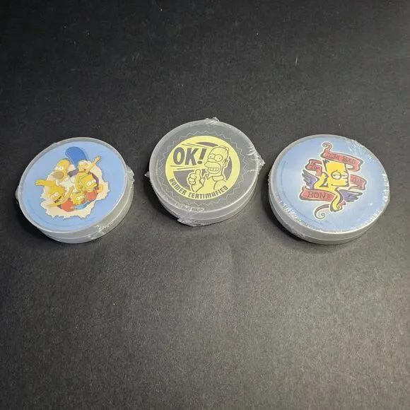 NIP Simpsons Playing Cards Set of 3 Round Decks of Cards, 3