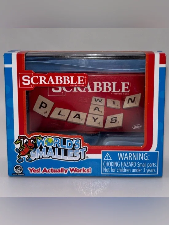 World’s Smallest Scrabble Game NEW Sealed Mini Travel Board Game Gift