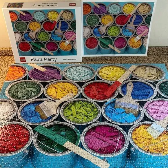 LEGO Paint 🎨 Party Puzzle 🧩 with Vibrant Colors 1000 Piece Brain 🧠 Challenge