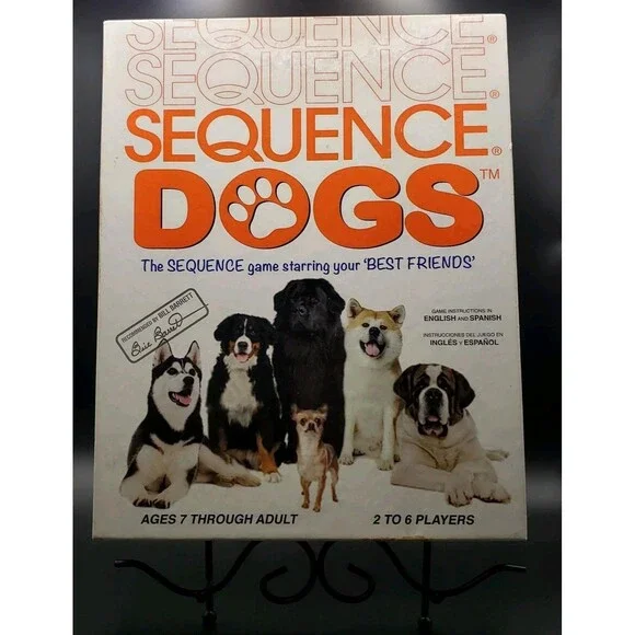 Sequence Dogs 2013 Cards Board Game Family Kids Animals Pets Ages 7+ 2-6 Players