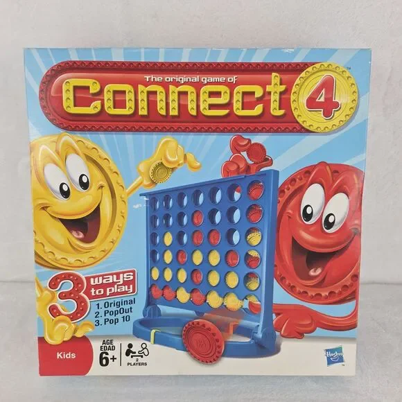 Connect 4 Board Game 2008 Hasbro MB Games Complete 3 Ways To Play