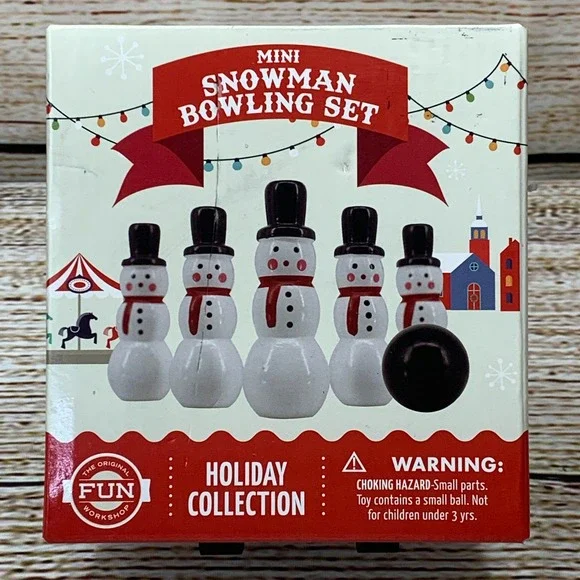 Mini Snowman Bowling Set 🆕 Fun Workshop‎ Holiday Collection NEW