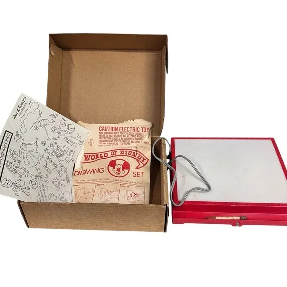 Draw Disney Characters Mickey Mouse Light Table with Tracing Sheets - Vintage‎
