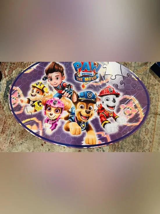 Paw Patrol Oval Purple Character  Floor Puzzle Playmat
