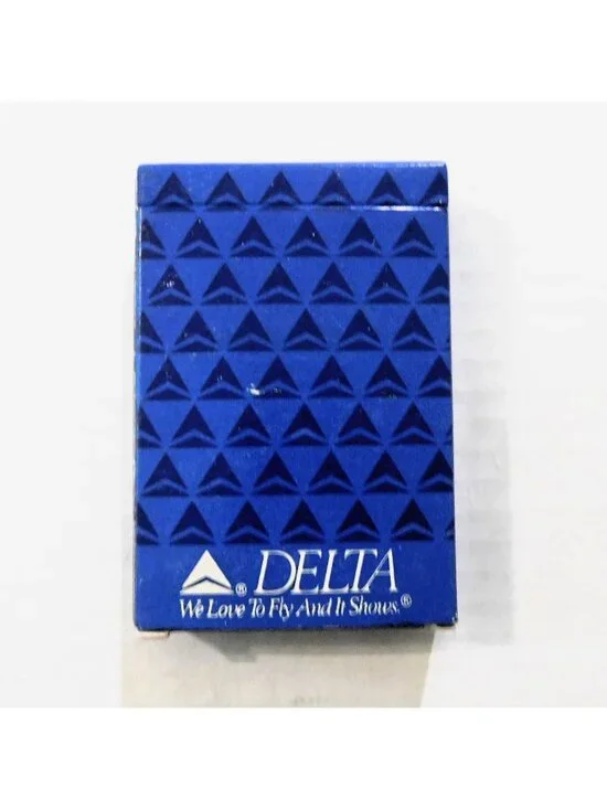 Delta Airlines Branded Playing Cards Blue Widget Boxed Deck Plastic Coated