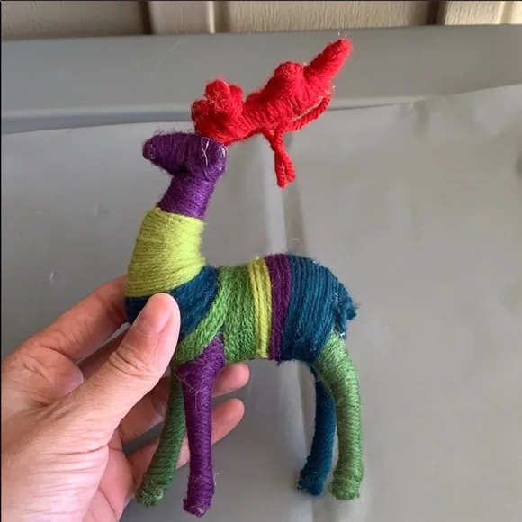 Multicolored Deer Christmas Ornament