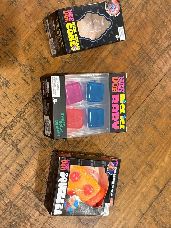 Icee Nice Ice Baby Toy Squishies - Blue, Pink, Orange