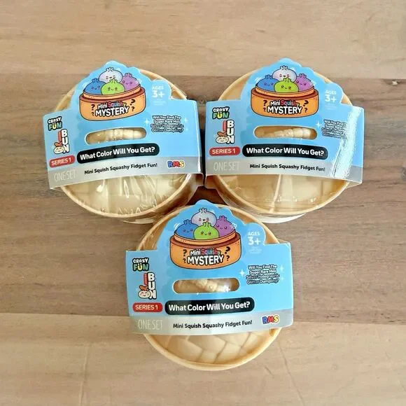 Lot of 3 Sealed Five Below RMS Mini Squishy Mystery Dumpling Sensory Toy