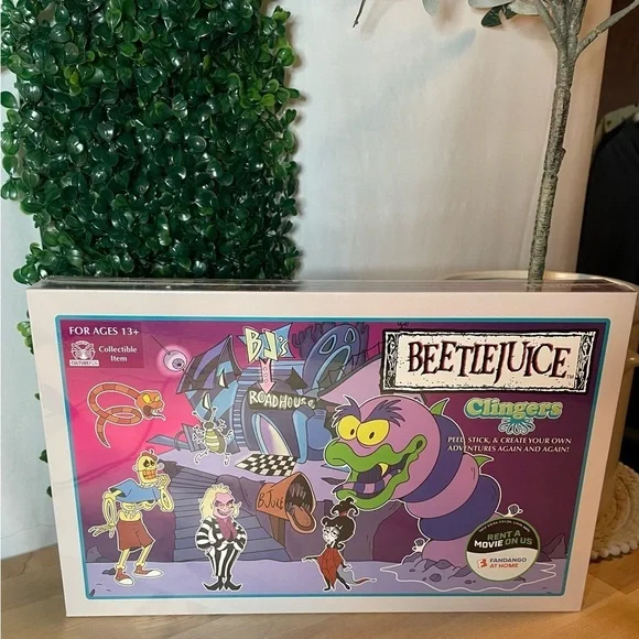 NIB Beetlejuice Clingers Peel and Stick - Collectible Item