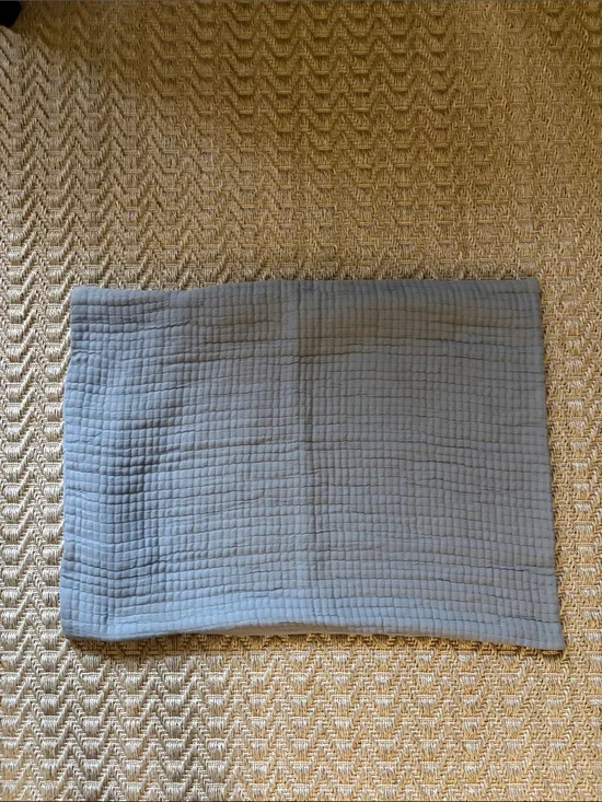 Quilted pillow sham in Light Blue