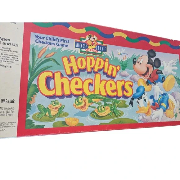 Mickey's‎ Stuff Hoppin' Checkers Game Disney Board Game Milton Bradley Kids